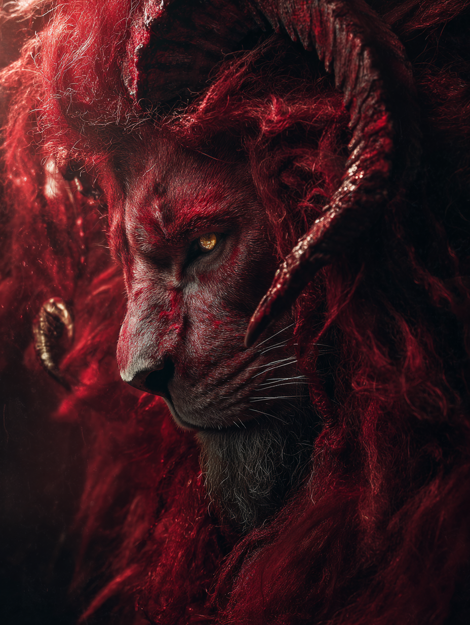 The Manticore — Triple-hybrid beast: human face, lion body, scorpion tail